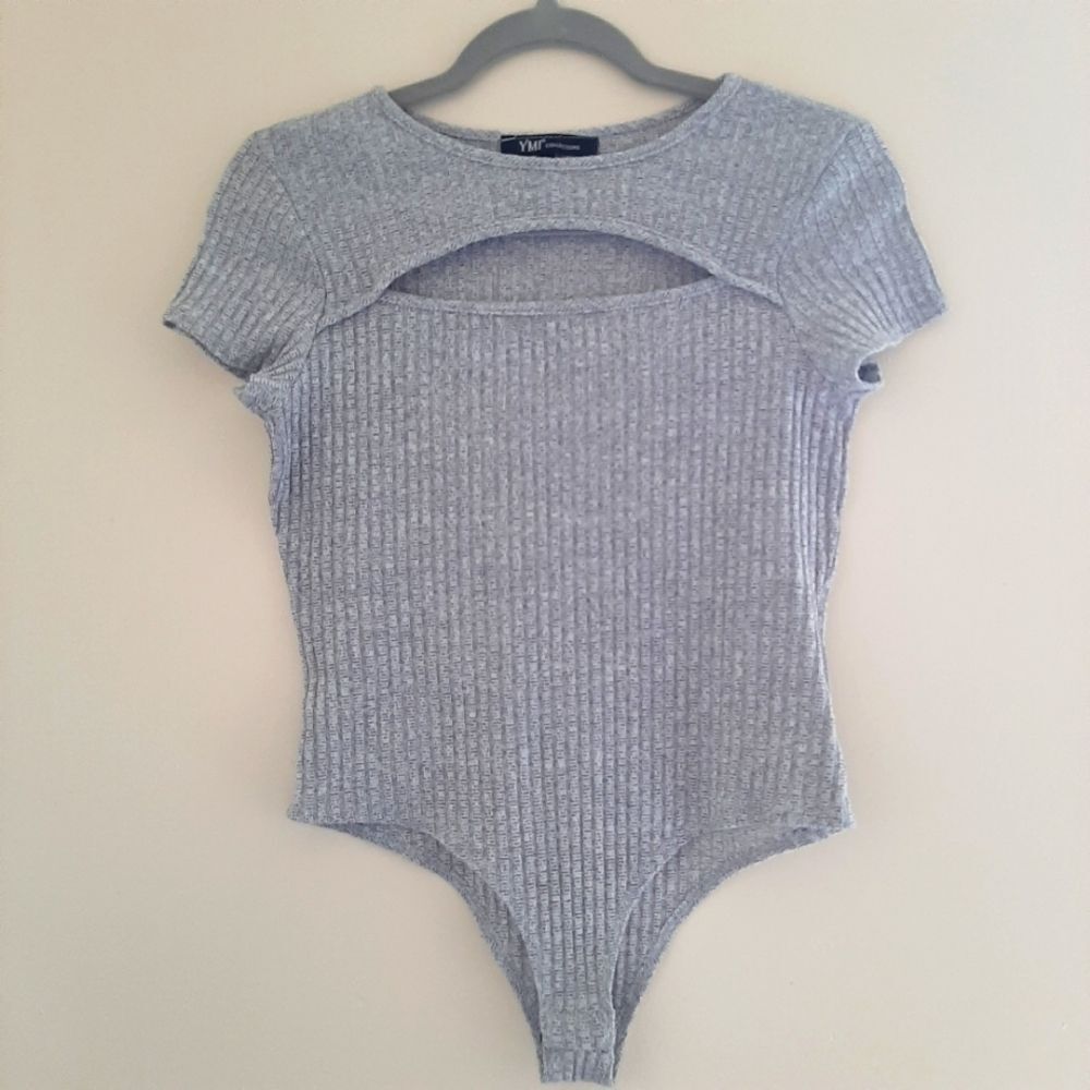 YMI Bodysuit Ribbed, color gray